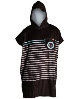 AFTER PONCHO SAILOR STRIPES BLACK ADULT