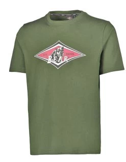 BEAR SURFBOARDS T-SHIRT DEEP LICHEN GREEN