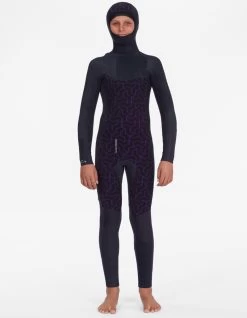 BILLABONG ABSOLUTE 5/4 HOODED CHEST ZIP WETSUIT BOY 8-14 -Freedom Wave Shop billabong absolute 5 4 chest zip muta con cappuccio ragazzo military 3