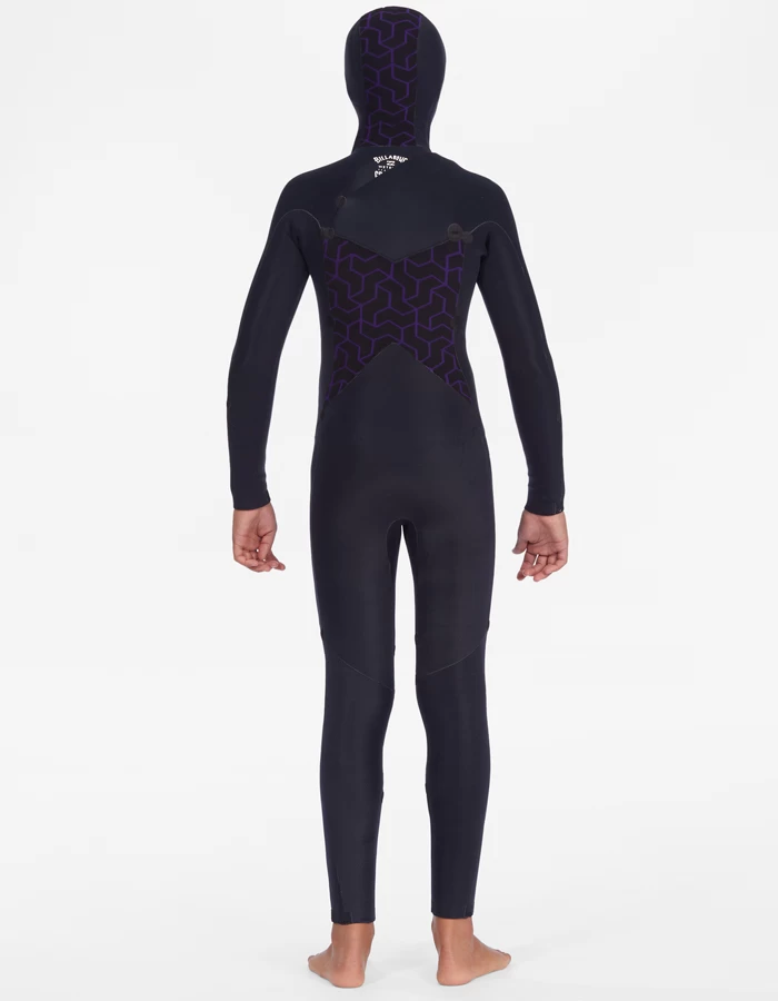 BILLABONG ABSOLUTE 5/4 HOODED CHEST ZIP WETSUIT BOY 8-14 - Image 5