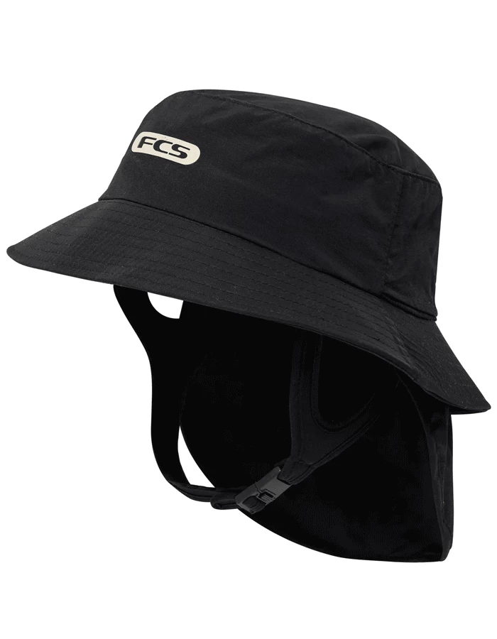 FCS ESSENTIAL SURF BUCKET HAT BLACK 1 FCS ESSENTIAL SURF BUCKET HAT BLACK