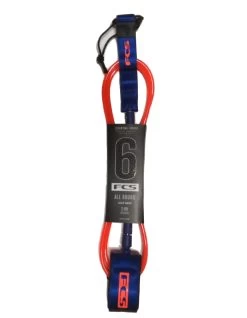 FCS ALL ROUND ESSENTIAL LEASH 6' BLACK -Freedom Wave Shop fcs leash 6 all round essential black 6