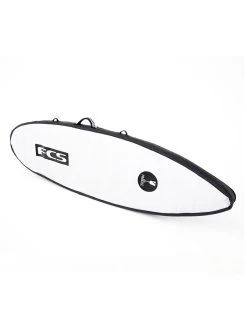 FCS TRAVEL 2 ALL PURPOSE 6'7" SURFBOARD COVER BLACK/GREY -Freedom Wave Shop fcs travel 2 all purpose 6 7 sacca doppia da viaggio black grey
