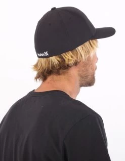 HURLEY STRETCH FIT MEN H2O-DRI O&O BLACK WHITE -Freedom Wave Shop hurley stretch fit men h2o dri o o cappellino black white 2