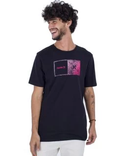 HURLEY EVERYDAY HALFER GRADIENT TEE BLACK