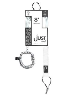 JUST LEASH REGULAR 8' WHITE REGULAR