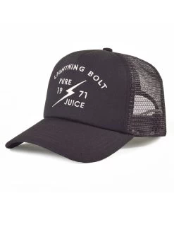 LIGHTNING BOLT A PURE JUICE TRUCKER CAP BLACK