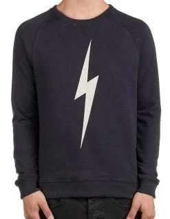 LIGHTNING BOLT FOREVER TRIBLEND FLEECE CREWNECK MOONLESS NIGHT