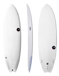 NSP 6'0" SURFBOARD PROTECH FISH WHITE