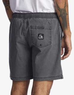 QUIKSILVER TAXER 17" ELASTICATED SHORTS BLACK -Freedom Wave Shop quiksilver bermuda taxer 17 black 6
