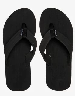 QUIKSILVER MOLOKAI LAYBACK SANDALS BLACK WHITE BLACK