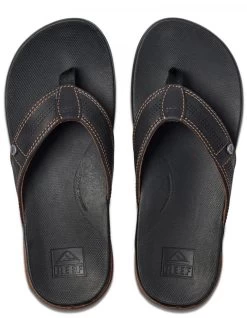 REEF SANDALS CUSHION LUX BLACK BROWN