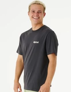 RIP CURL BLAZED AND TUBED TEE WASHED BLACK -Freedom Wave Shop rip curl blazed and tubed t shirt washed black 2
