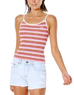 RIP CURL SUNRAYS RIB CAMI RED -Freedom Wave Shop rip curl canotta sunrays rib cami red donna