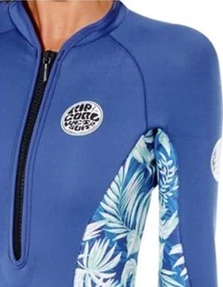 RIP CURL G BOMB 2/1MM LONG SLEEVE FRONT ZIP CHEEKY DARK TEAL -Freedom Wave Shop rip curl g bomb muta primaverile maniche lunghe fron zip dark teal 3