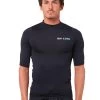 RIP CURL ICON PERF SHORT SLEEVE UV TEE BLACK
