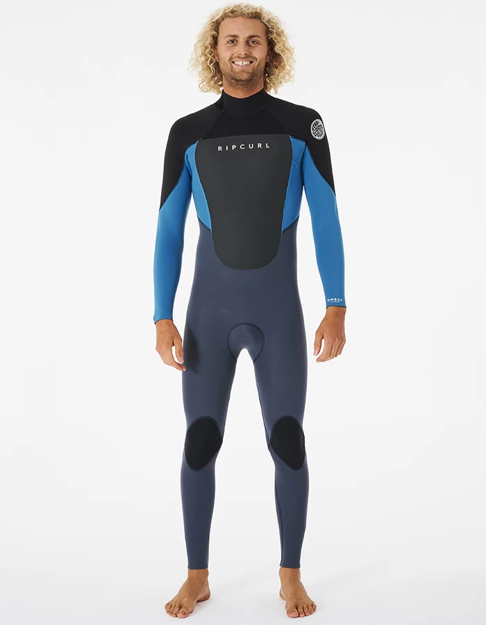RIP CURL OMEGA 4/3 BACK ZIP WETSUIT BLUE 1 RIP CURL OMEGA 4/3 BACK ZIP WETSUIT BLUE