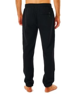 RIP CURL SEARCH ICON LOGO TRACK PANT BLACK -Freedom Wave Shop rip curl pantaloni tuta search icon logo black