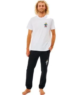 RIP CURL SEARCH ICON LOGO TRACK PANT BLACK -Freedom Wave Shop rip curl pantaloni tuta search icon logo black 1