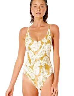 RIP CURL SUMMER PALM ONE PIECE HONEY