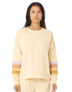 RIP CURL SUNDAY SWELL CREW FLEECE BEIGE