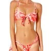 RIP CURL SUN RAYS BANDEAU BIKINI TOP RED