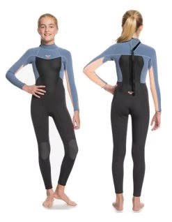 ROXY 4/3 PROLOGUE BACK ZIP WETSUIT FOR GIRLS 2-16 YRS