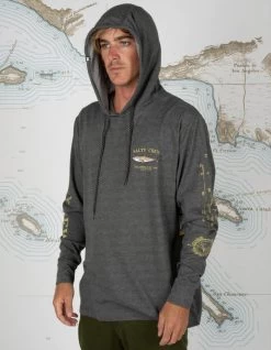 SALTY CREW BRUCE HOOD TECH TEE CHARCOAL -Freedom Wave Shop salty crew bruce hood charcoal tech tee charcoal 2