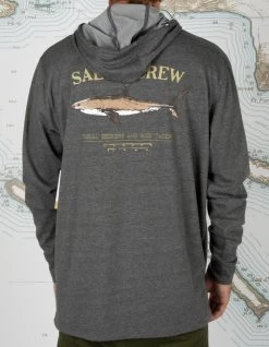 SALTY CREW BRUCE HOOD TECH TEE CHARCOAL -Freedom Wave Shop salty crew bruce hood charcoal tech tee charcoal 3