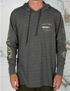 SALTY CREW BRUCE HOOD TECH TEE CHARCOAL -Freedom Wave Shop salty crew bruce hood charcoal tech tee charcoal 5