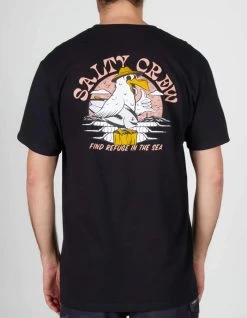 SALTY CREW GONE FISHING STANDARD TEE BLACK