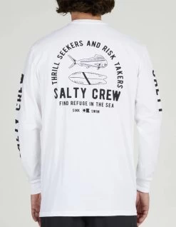 SALTY CREW LATERAL LINE LONG SLEEVE WHITE