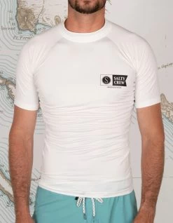 SALTY CREW SHELTER RASHGUARD WHITE