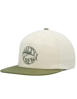 SALTY CREW TUNA TIME 5 PANEL SNAPBACK CREAM MILITARY