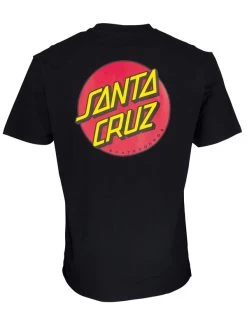 SANTA CRUZ CLASSIC DOT CHEST T-SHIRT BLACK -Freedom Wave Shop santa cruz classic dot chest t shirt black 2