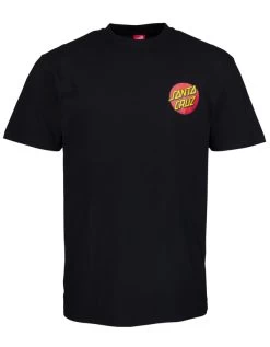 SANTA CRUZ CLASSIC DOT CHEST T-SHIRT BLACK -Freedom Wave Shop santa cruz classic dot chest t shirt black 3