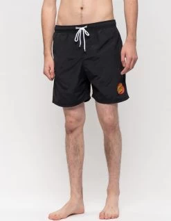 SANTA CRUZ CLASSIC DOT SWIM SHORT 17" BLACK -Freedom Wave Shop santa cruz classic dot swimshort butter 17 5