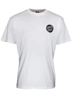 SANTA CRUZ CONTRA DOT MONO T-SHIRT WHITE -Freedom Wave Shop santa cruz contra dot mono t shirt white