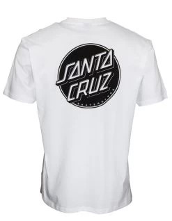 SANTA CRUZ CONTRA DOT MONO T-SHIRT WHITE -Freedom Wave Shop santa cruz contra dot mono t shirt white 1
