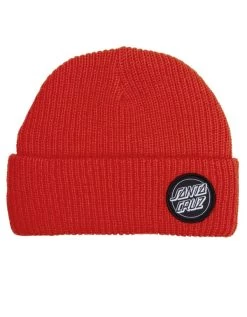 SANTA CRUZ OUTLINE DOT BEANIE RED