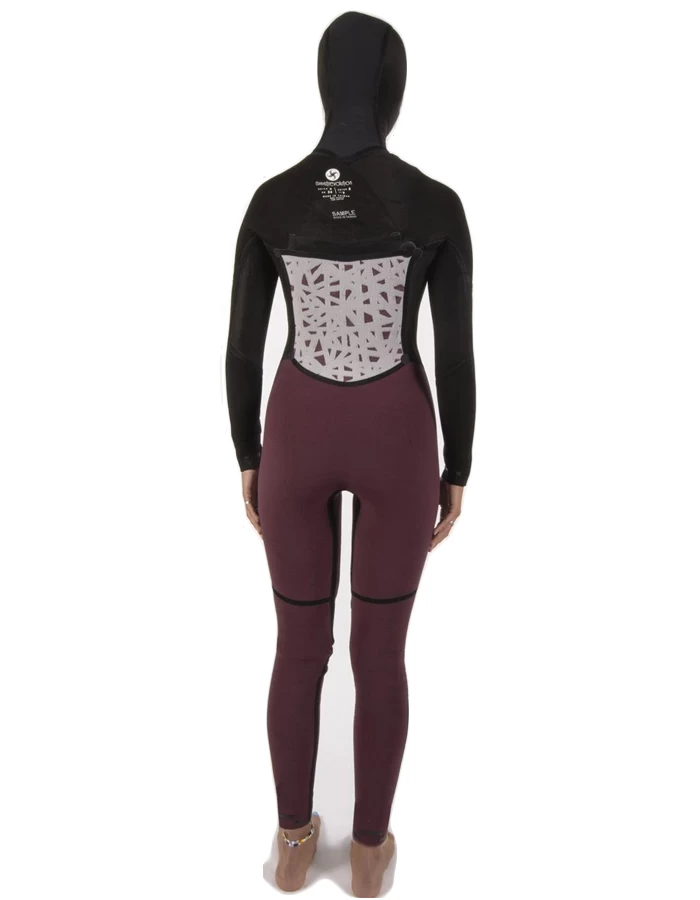 SISSTREVOLUTION SEVEN SEAS 5/4 HOODED CHEST FULL WETSUIT BLACK - Image 5
