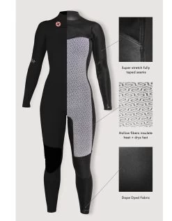 SISSTREVOLUTION SEVEN SEAS YOUTH 3/2 CHEST FULL WETSUIT BLACK -Freedom Wave Shop sisstrevolution seven seas youth 3 2 chest full wetsuit black