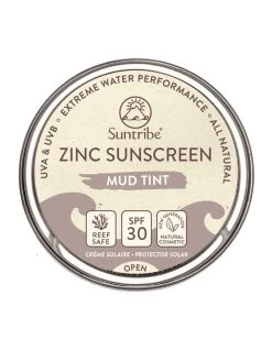 SUNTRIBE ALL NATURAL ZINC SUNSCREEN FACE & SPORT SPF30 | MUD TINT