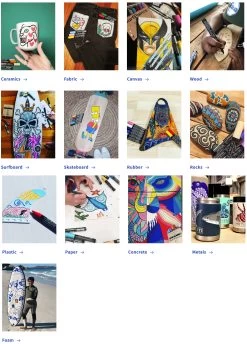 SURF PAINTS FLURO SET 15MM -Freedom Wave Shop surf paints primary set pennarelli per personalizzare la tua tavola 5 1 1