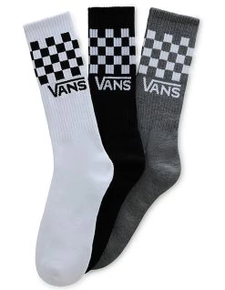 VANS CLASSIC CHECK CREW SOCKS (3 PAIRS)