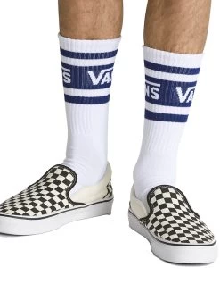 VANS DROP V CREW SOCKS BLUE DEPTHS