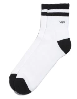 VANS HALF CREW SOCKS WHITE BLACK
