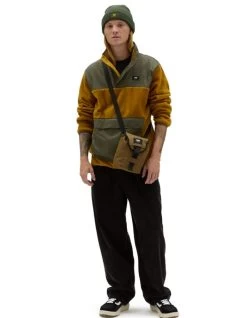 VANS MAMMOTH PULLOVER BROWN GREEN -Freedom Wave Shop vans felpa mammoth brown green 8