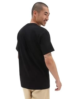 VANS LEFT CHEST LOGO T-SHIRT BLACK EVEN -Freedom Wave Shop vans left chest logo t shirt black even 2
