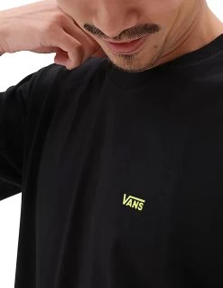 VANS LEFT CHEST LOGO T-SHIRT BLACK EVEN -Freedom Wave Shop vans left chest logo t shirt black even 3